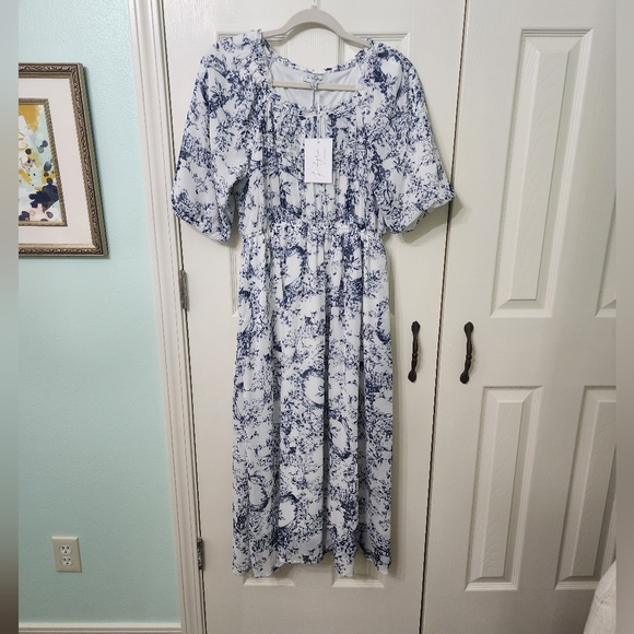 Polagram Dresses & Skirts - COPY - NWT Pologram Blue and White toile dress